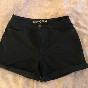 High waist black shorts